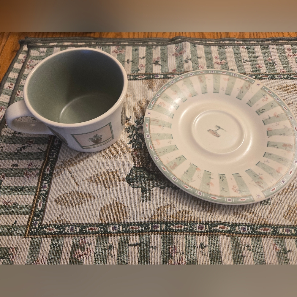 Pfaltzgraff Naturewood Coffee Cups And Saucers- 10 Cups,12 Saucers-Price For All